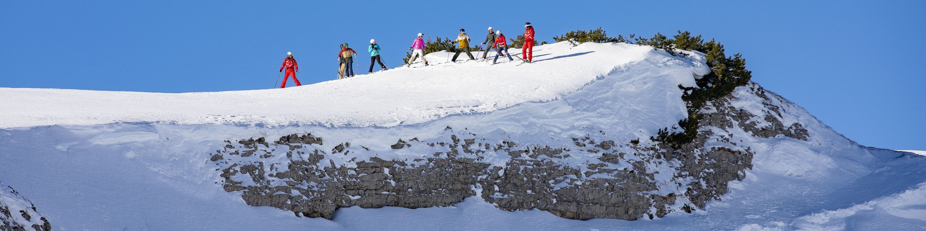 Group skiing course at the Ifen for adults